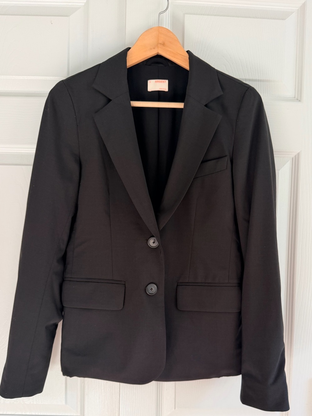 Argent Women’s Size 4 Black Wool Coolmax Performance Blazer Made in USA